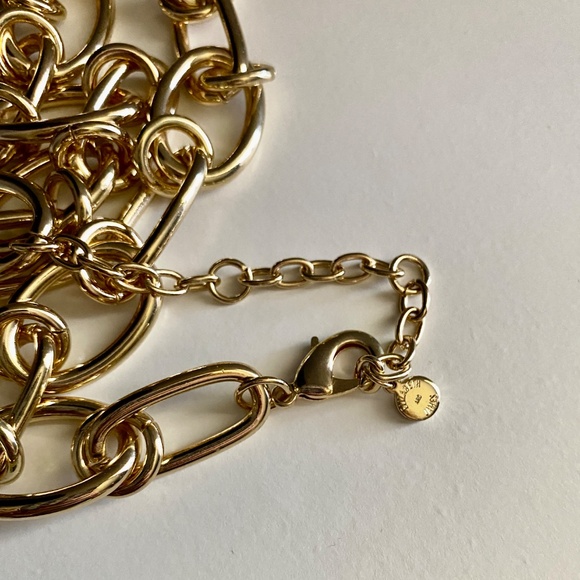 ELIZABETH & JAMES/Kohls Chunky Gold Tone Chain Necklace - Picture 5 of 10